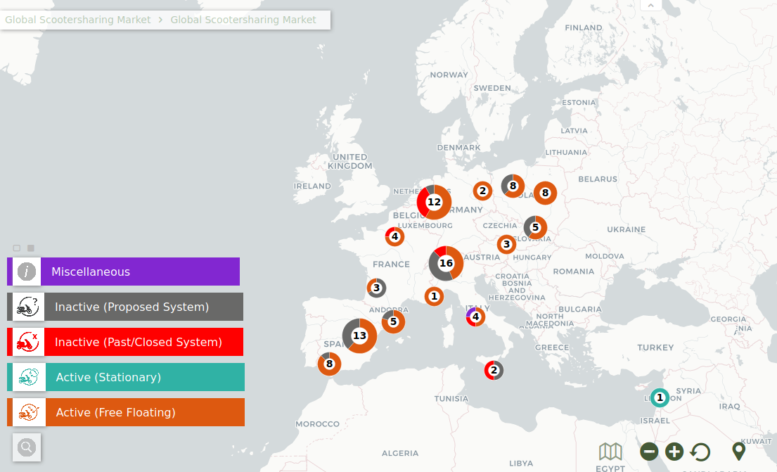 Screenshot of an example map